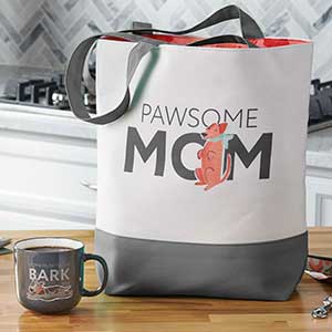 The Fur Side Collection Pawsome Mom Tote and Come over to the Bark Side Mug