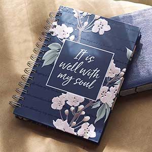 It is well with my soul spiral notebook floral